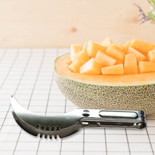 Watermelon Cantaloupe Slicer Stainless Steel Knife – Fruit & Vegetable Corer, Melon Cutter Kitchen Tool