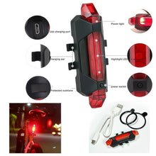 Combo of Bicycle LED USB Rechargeable Headlight & Tail Light (2 Pc Set)