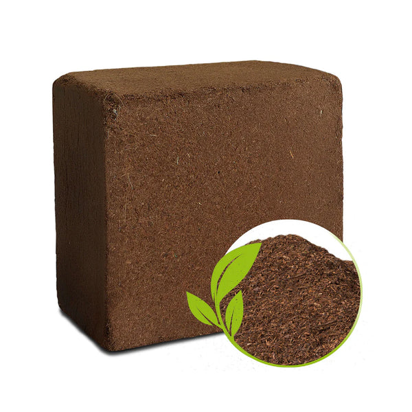 Cocopeat Block Organic Fertilizer And Soil Manure Potting Mixture For Home Gardening And Potted Plants (1 Kg.)