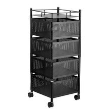 Metal Kitchen Trolley – 4/3 Layer Organizer Rack with Wheels for Fruits, Vegetables & Onion Storage