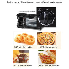 3-in-1 Breakfast Maker - Portable Toaster Oven, Grill Pan & Coffee Maker