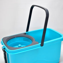 Spin Mop with Plastic Spin Bucket - Easy Wheels, Large Capacity, Ideal for Floor Cleaning.