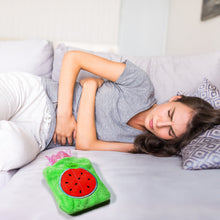 6509 Watermelon Small Hot Water Bag With Cover For Pain Relief Neck Shoulder Pain And Hand Feet Warmer Menstrual Cramps.