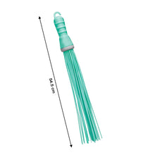 Bathroom floor cleaning broom - plastic hard bristles for scrubbing wet and dry surfaces.