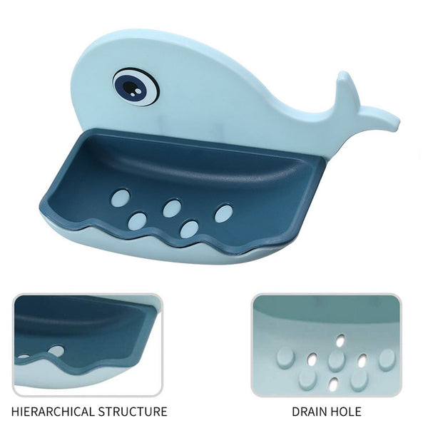 Fish Shape Soap Dish – Waterproof Adhesive Wall-Mounted Soap Dish Holder (Pack of 2)