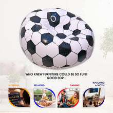 Football Sofa Cartoon Style – Inflatable Soccer Ball Chair for Kids and Adults, Folding Sofa (110cm x 80cm)