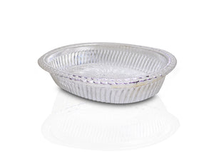 Multipurpose Oval Silver Gift Tray - Royal Design, Elegant Serving Tray for Special Occasions