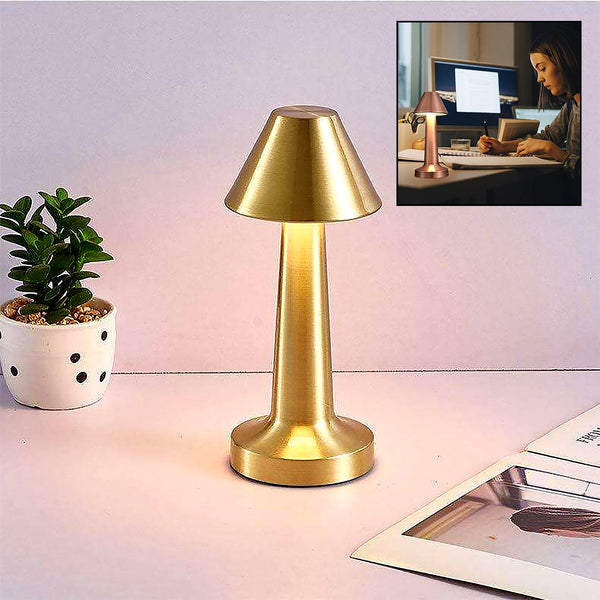 Led Lamp With Touch Control  Decorative Desk Lamp Portable Metal Led Table Lamp Usb Rechargeable 3 Color 3 Levels Brightness Dimmable Eye Protection Modern Lamp For Home Decor Party Kids Room Bedroom (1 Pc)