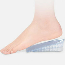 2 Pairs Height Increase Insoles - Adjustable Silicone Heel Lift Inserts with 3 Layers for Heightening and Heel Support.