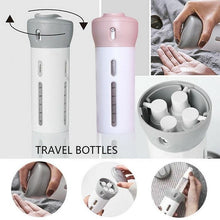 4-in-1 Travel Dispenser Bottle Set - Refillable Cosmetic Containers for Travel