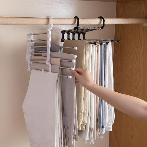 Adjustable Trouser Pants Hanger Organizer – Space-Saving Closet Solution