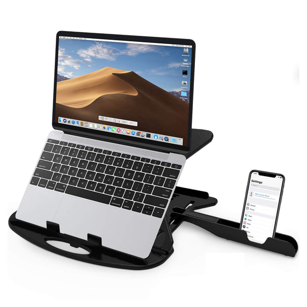 Adjustable Laptop Stand - Patented Riser with Portable Mobile Stand for Convenient Use.