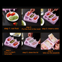 5949 Silicone Popsicle Molds Ice Cream Pop Molds 4 Cavities With Lids 50 Pack Sticks For Kids Ice Cube Maker Easy Release