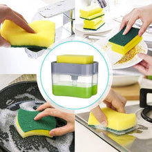 Liquid Soap Dispenser with Sponge Holder– Countertop Storage