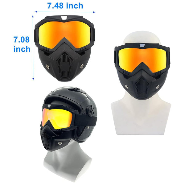 Motorcycle Off-Road Goggles – Windproof Helmet Glasses & Mask (1 Pc)