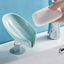 Leaf-Shape Self-Draining Soap Dish with Suction Cup – Ideal for Shower, Bathroom & Kitchen